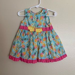 💕Girls 12 month Hawaiian pineapple dress